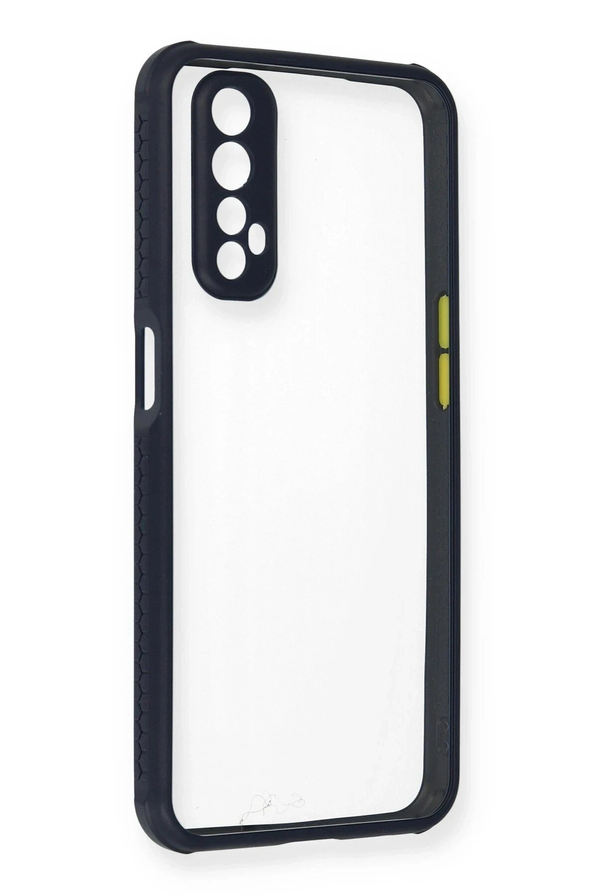 Mey İthalat®  Realme 7 Kılıf Miami Şeffaf Silikon - Lacivert