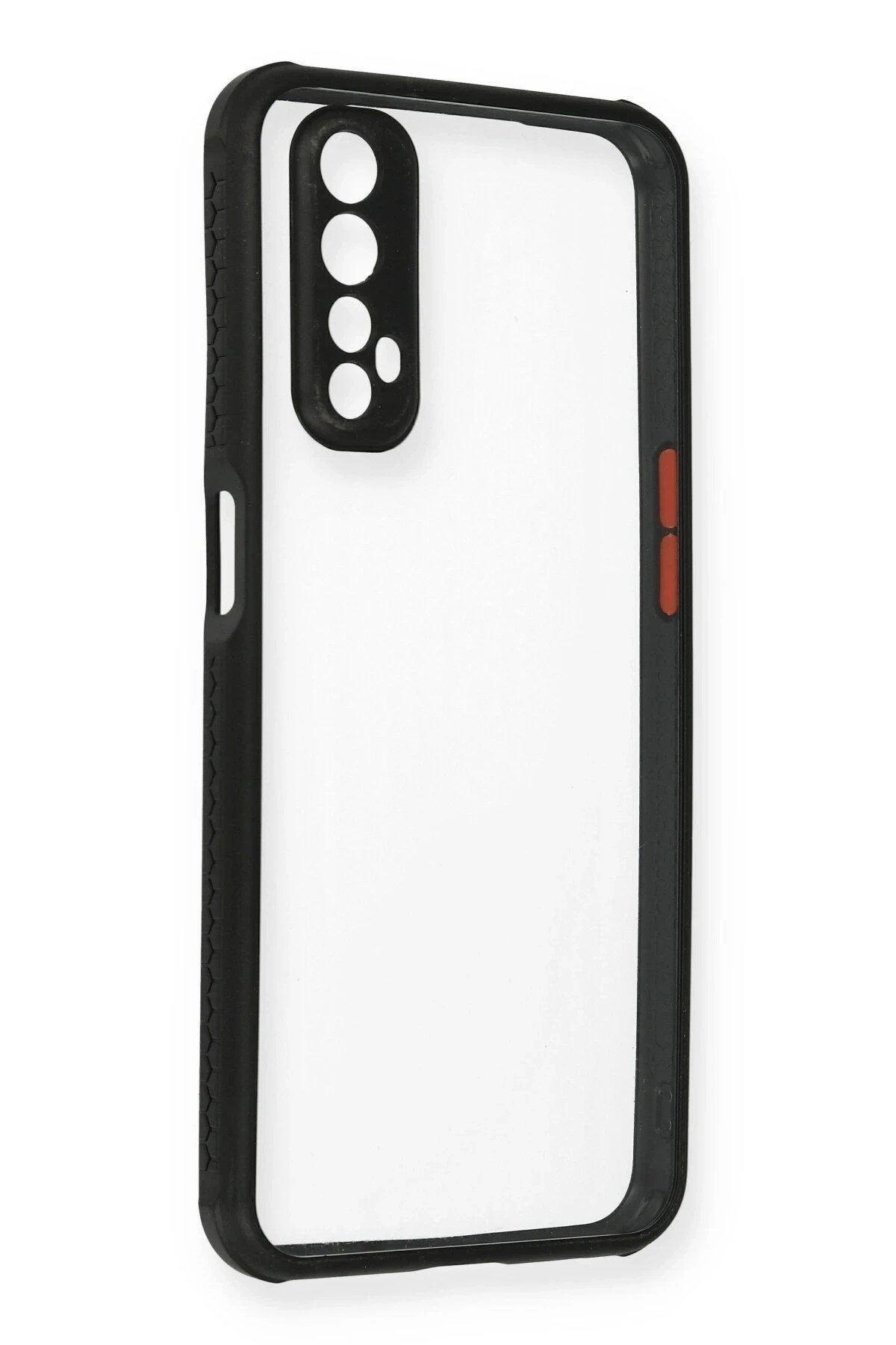 Mey İthalat®  Realme 7 Kılıf Miami Şeffaf Silikon - Siyah