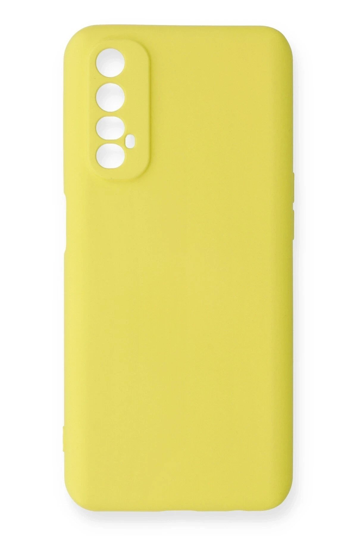 Mey İthalat®  Realme 7 Kılıf Nano içi Kadife Silikon - Sarı