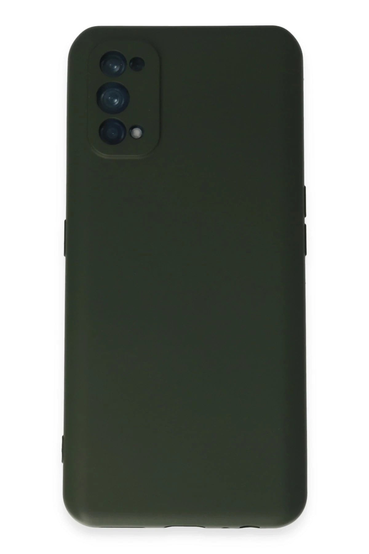 Mey İthalat®  Realme 7 Pro Kılıf Nano içi Kadife Silikon - Koyu Yeşil