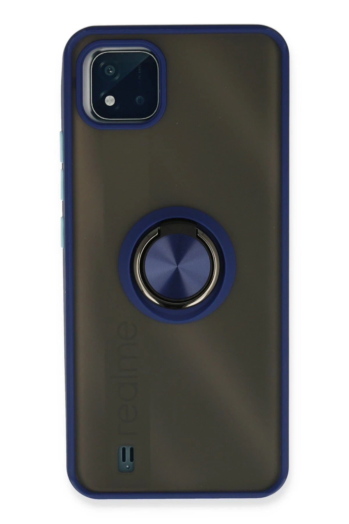 Mey İthalat®  Realme C11 2021 Kılıf Montreal Yüzüklü Silikon Kapak - Lacivert