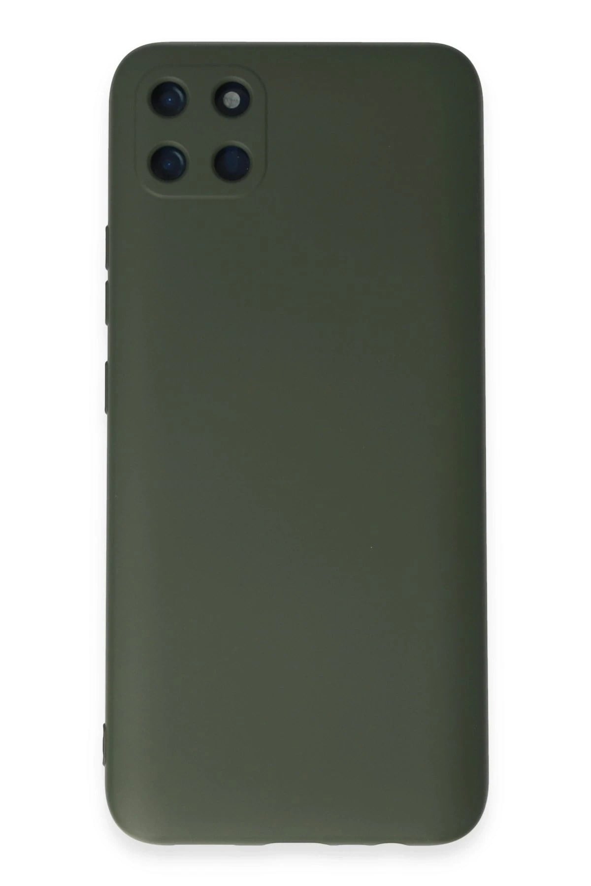 Mey İthalat®  Realme C11 Kılıf Nano içi Kadife Silikon - Koyu Yeşil