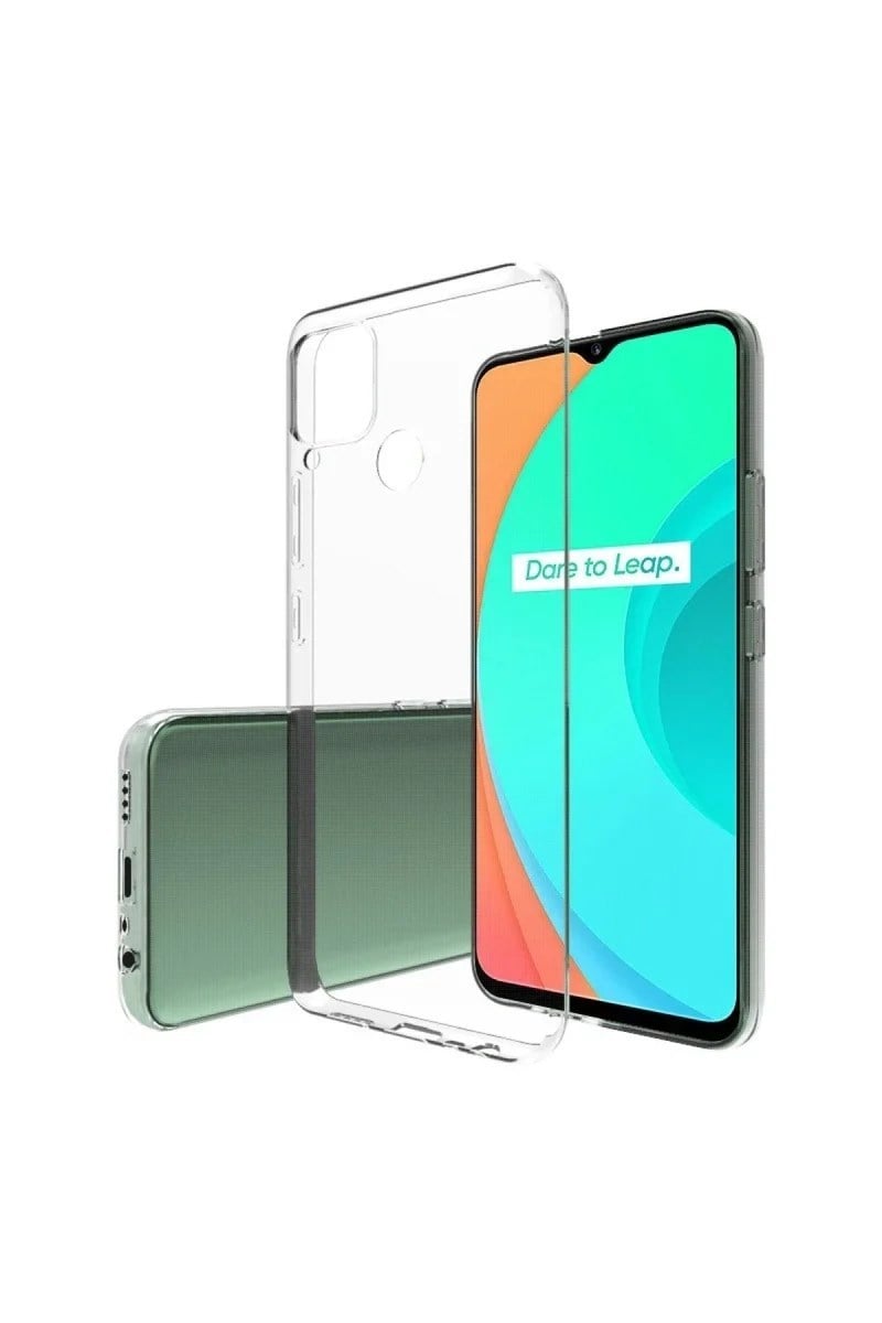 Mey İthalat®  Realme C15 Kılıf Lüx Şeffaf Silikon
