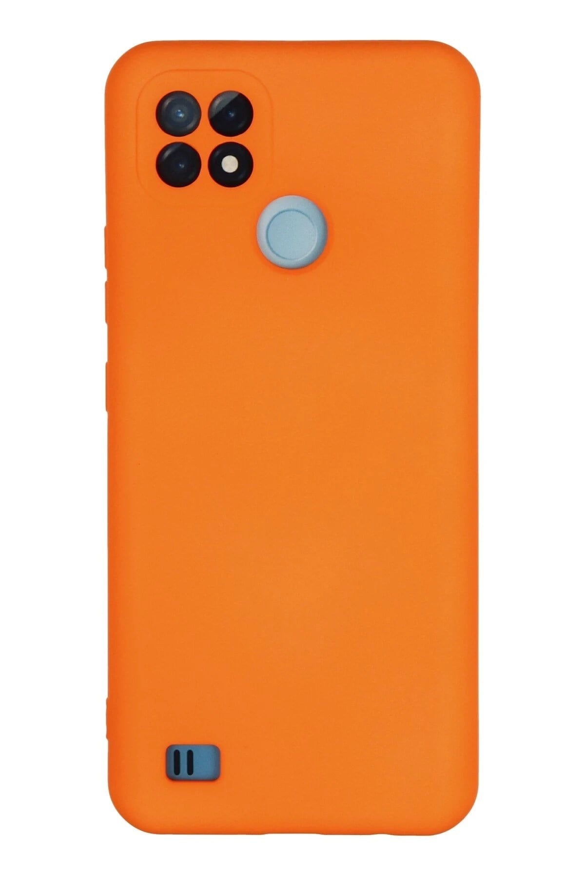 Mey İthalat®  Realme C21 Kılıf Nano içi Kadife Silikon - Turuncu