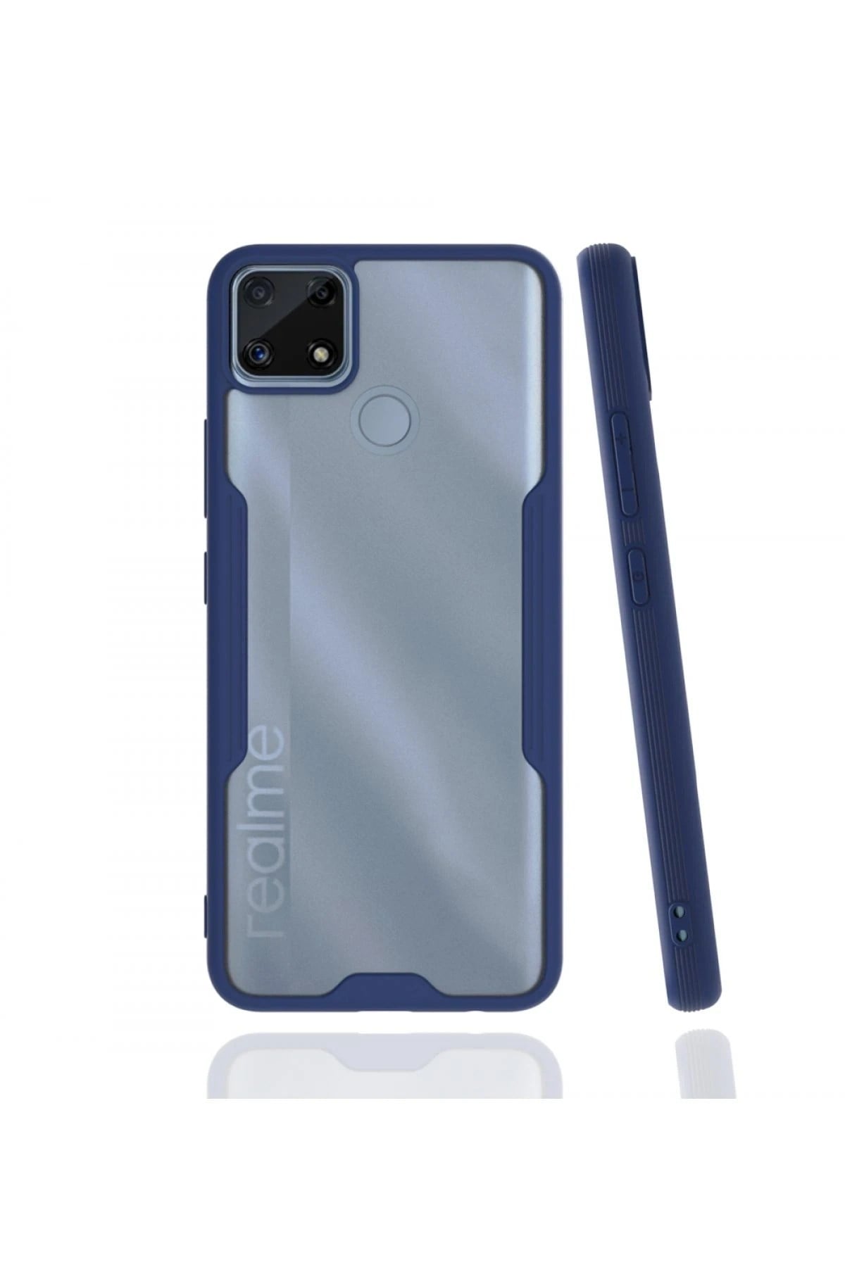 Mey İthalat®  Realme C25 Kılıf Platin Silikon - Lacivert