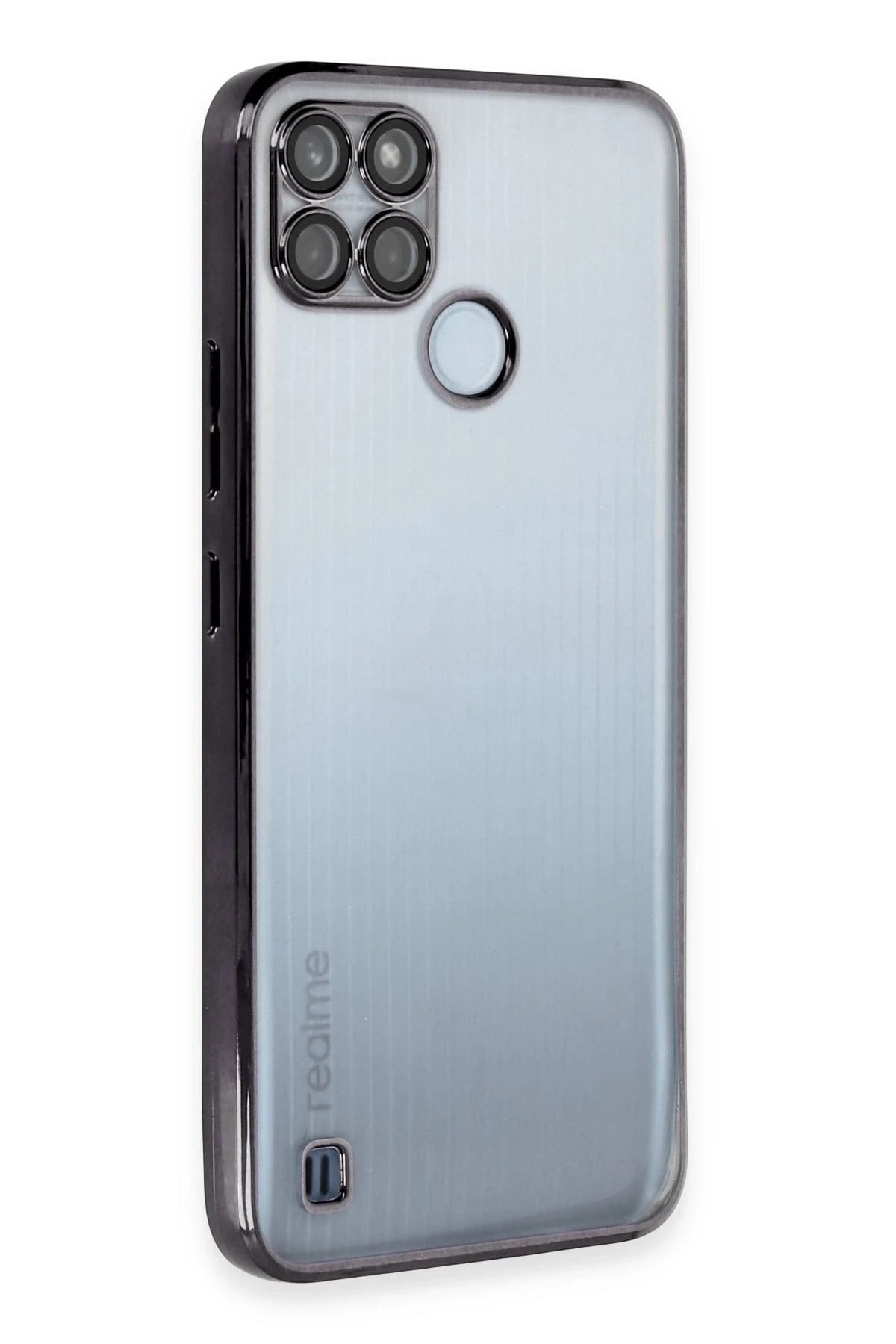 Mey İthalat®  Realme C25Y Kılıf  Lensli Silikon - Siyah