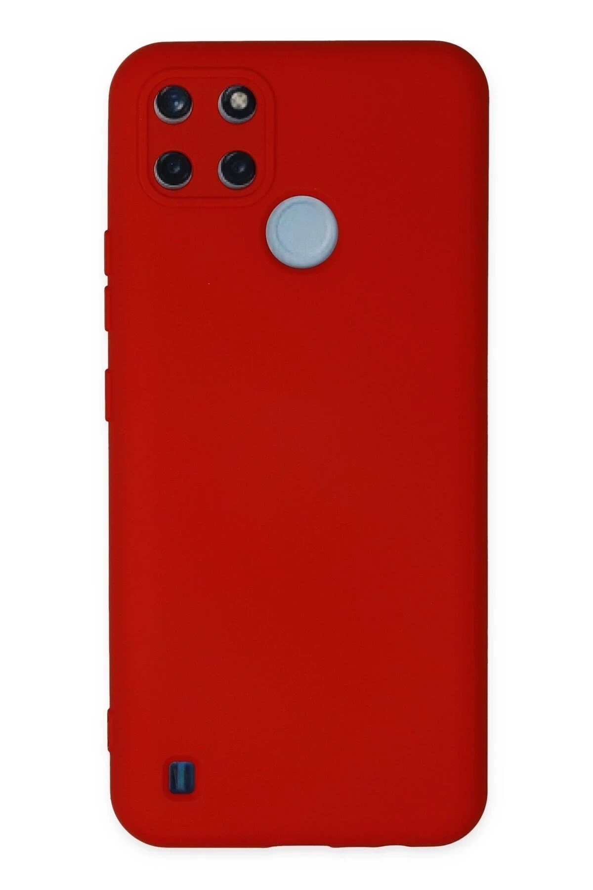 Mey İthalat®  Realme C25Y Kılıf Nano içi Kadife Silikon - Kırmızı