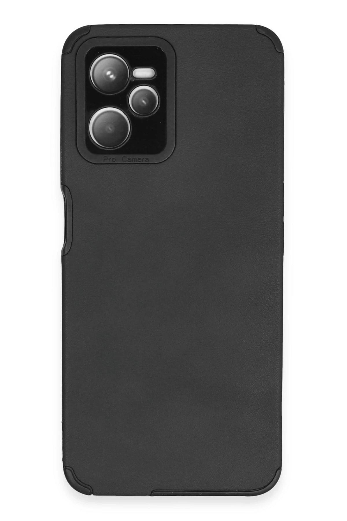 Mey İthalat®  Realme C35 Kılıf Loop Deri Silikon - Siyah
