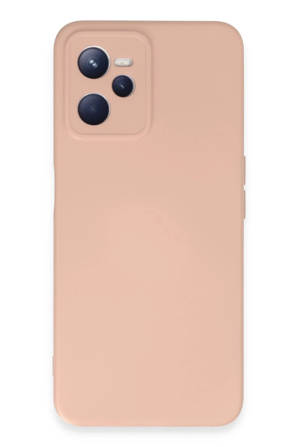 Mey İthalat®  Realme C35 Kılıf Nano içi Kadife Silikon - Pudra