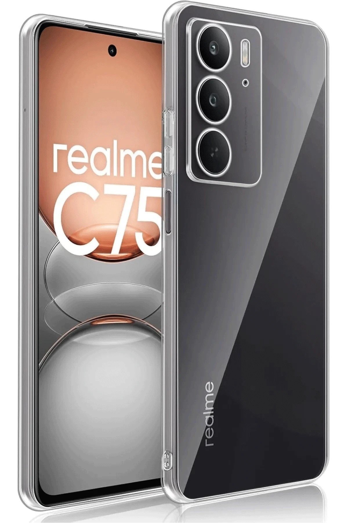 Mey İthalat®  Realme C75 Kılıf Lüx Şeffaf Silikon