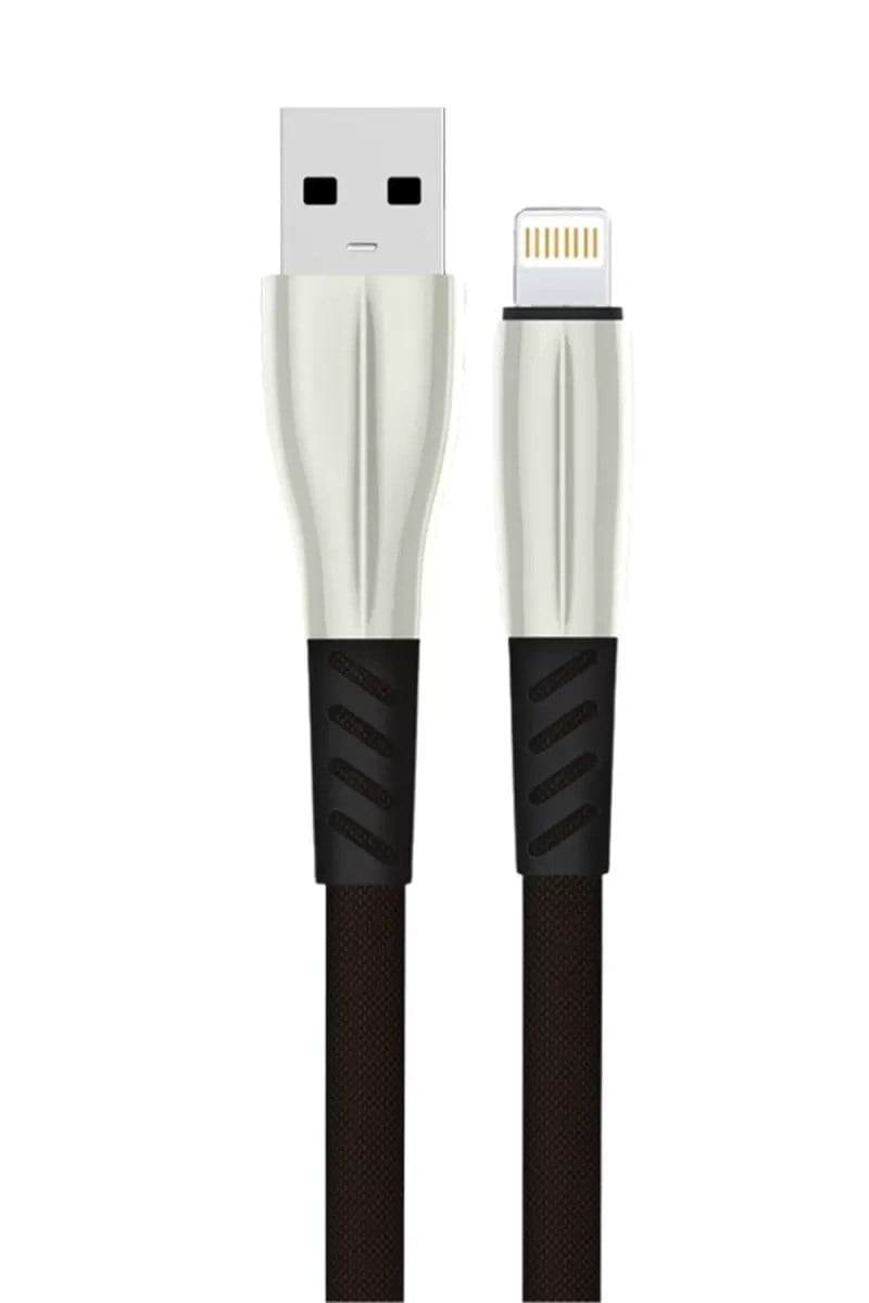 Mey İthalat®  S89 Metal Uçlu Lightning Kablo iphone Uyumlu 1M 2.4A - Siyah