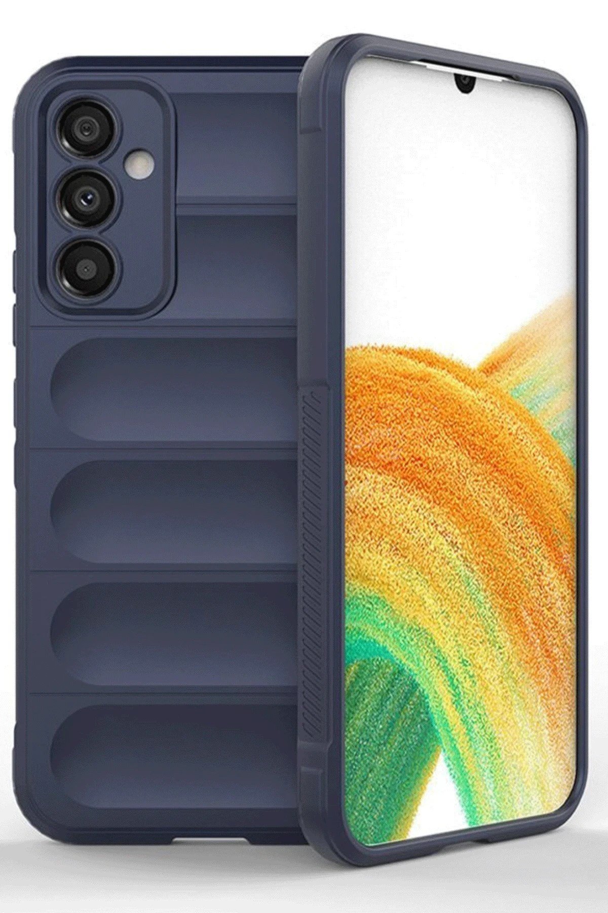 Mey İthalat®  Samsung A56 Kılıf Optimum Silikon - Lacivert