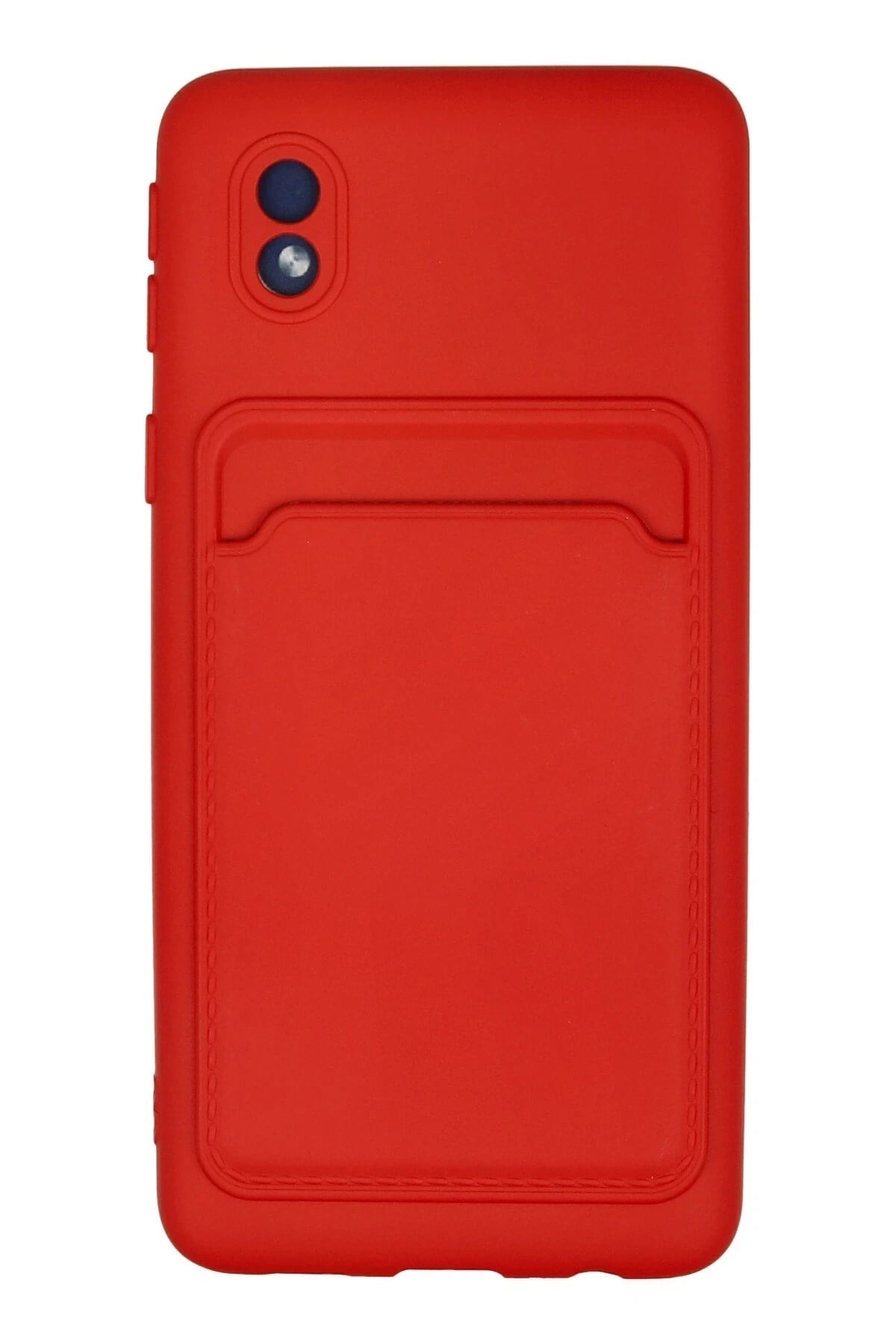 Mey İthalat®  Samsung Galaxy A01 Core Kılıf Kelvin Kartvizitli Silikon - Kırmızı
