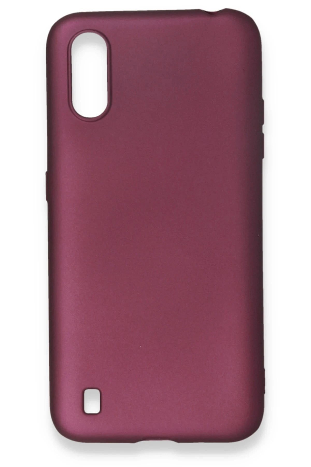 Mey İthalat®  Samsung Galaxy A01 Kılıf First Silikon - Mürdüm