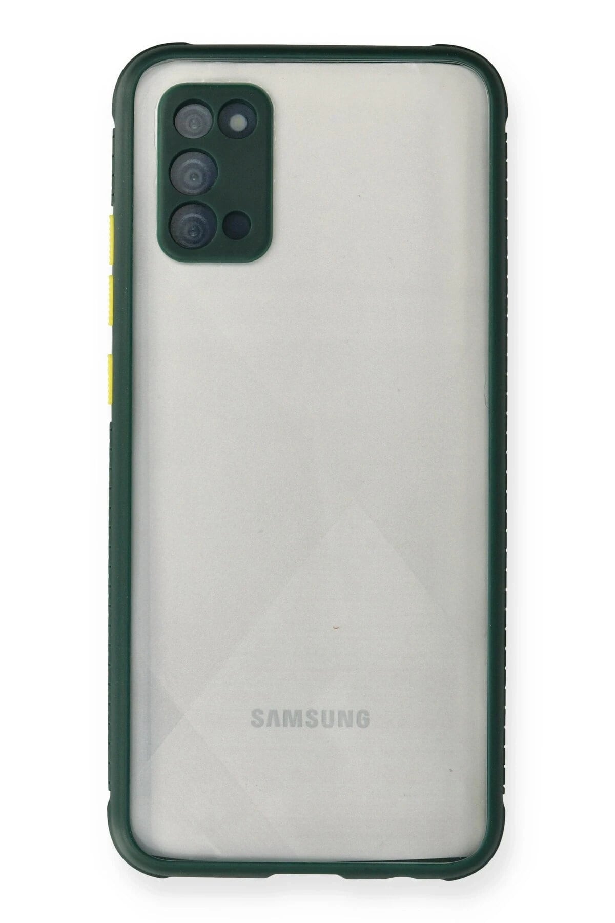Mey İthalat®  Samsung Galaxy A02S Kılıf Miami Şeffaf Silikon - Koyu Yeşil