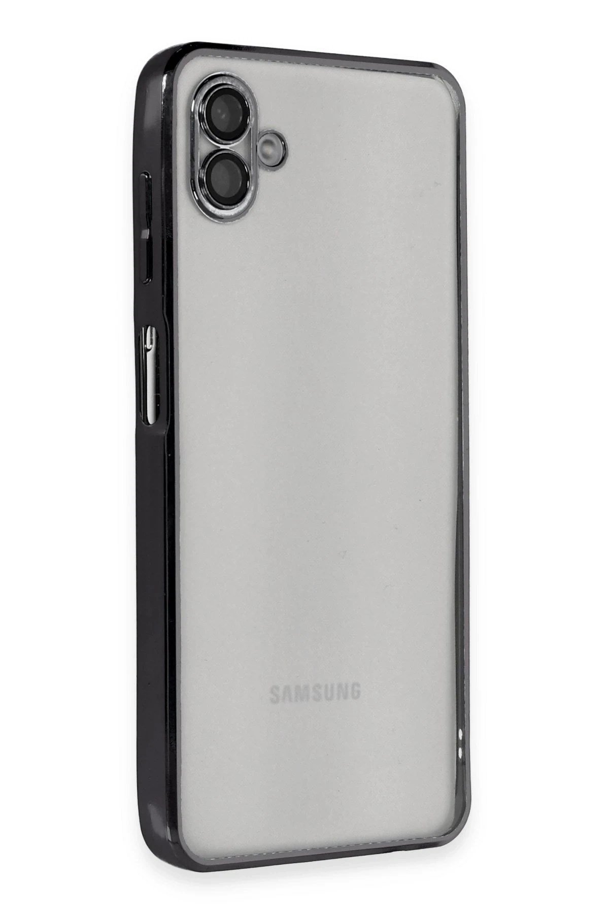 Mey İthalat®  Samsung Galaxy A04 Kılıf  Lensli Silikon - Siyah