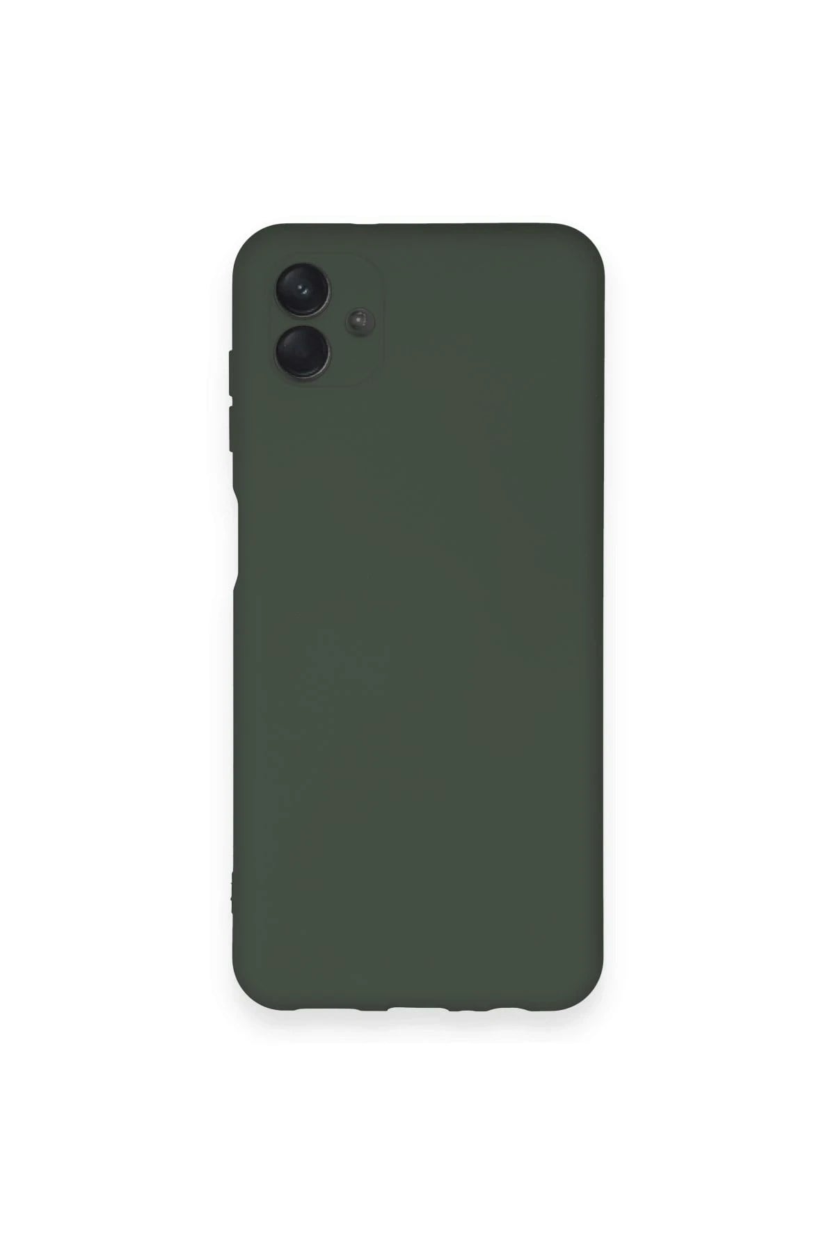 Mey İthalat®  Samsung Galaxy A04 Kılıf Nano içi Kadife Silikon - Koyu Yeşil