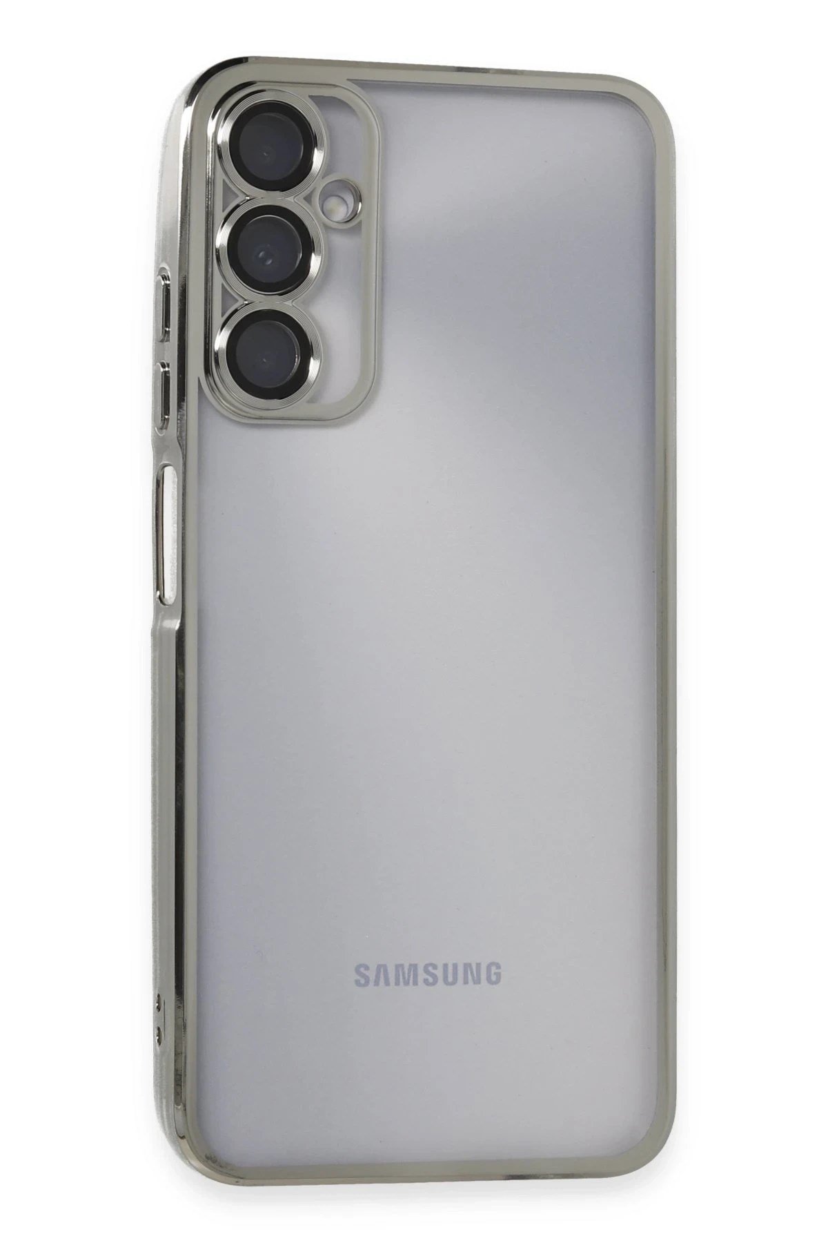 Mey İthalat®  Samsung Galaxy A05S Kılıf  Lensli Silikon - Gümüş