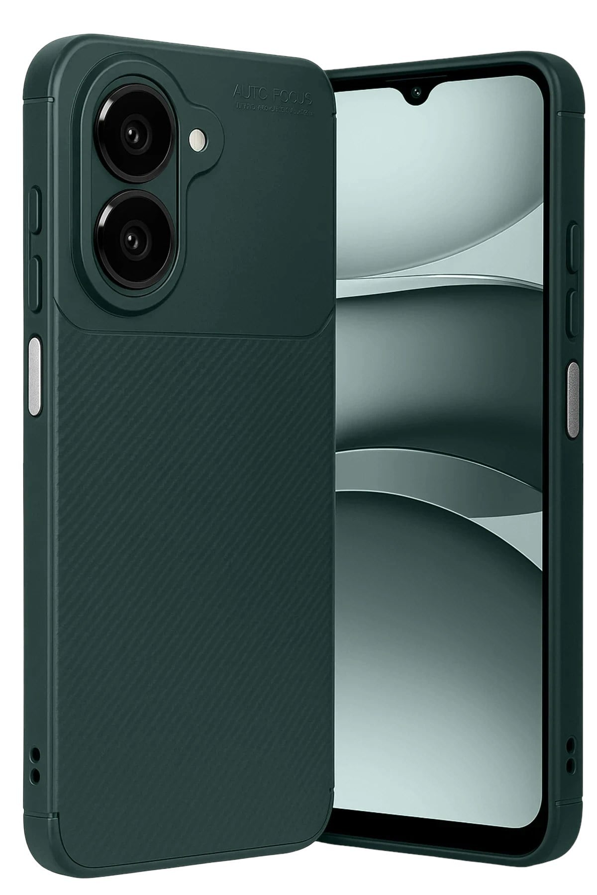 Mey İthalat®  Samsung Galaxy A07 4G Auto Focus Karbon Kapak - Koyu Yeşil