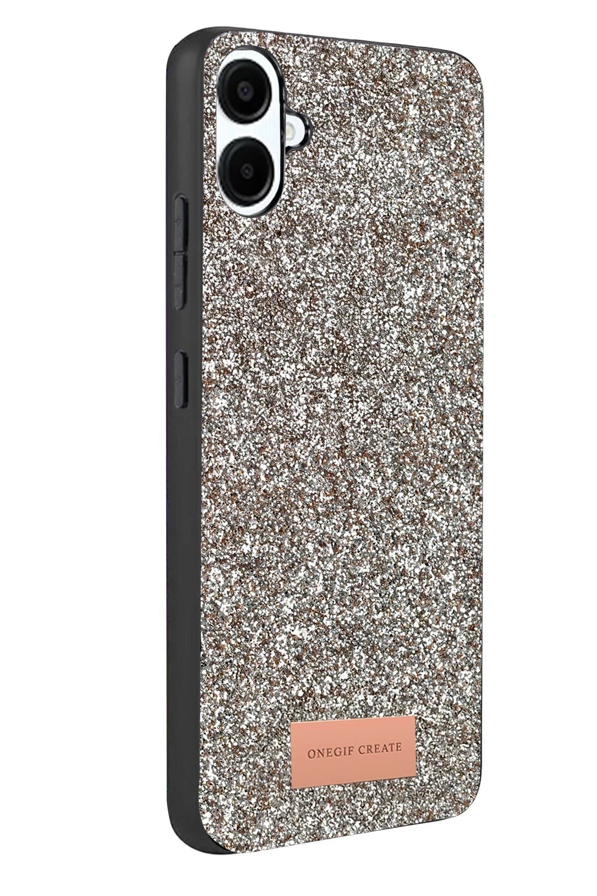 Mey İthalat®  Samsung Galaxy A07 4G Bright Simli Kapak - Gümüş