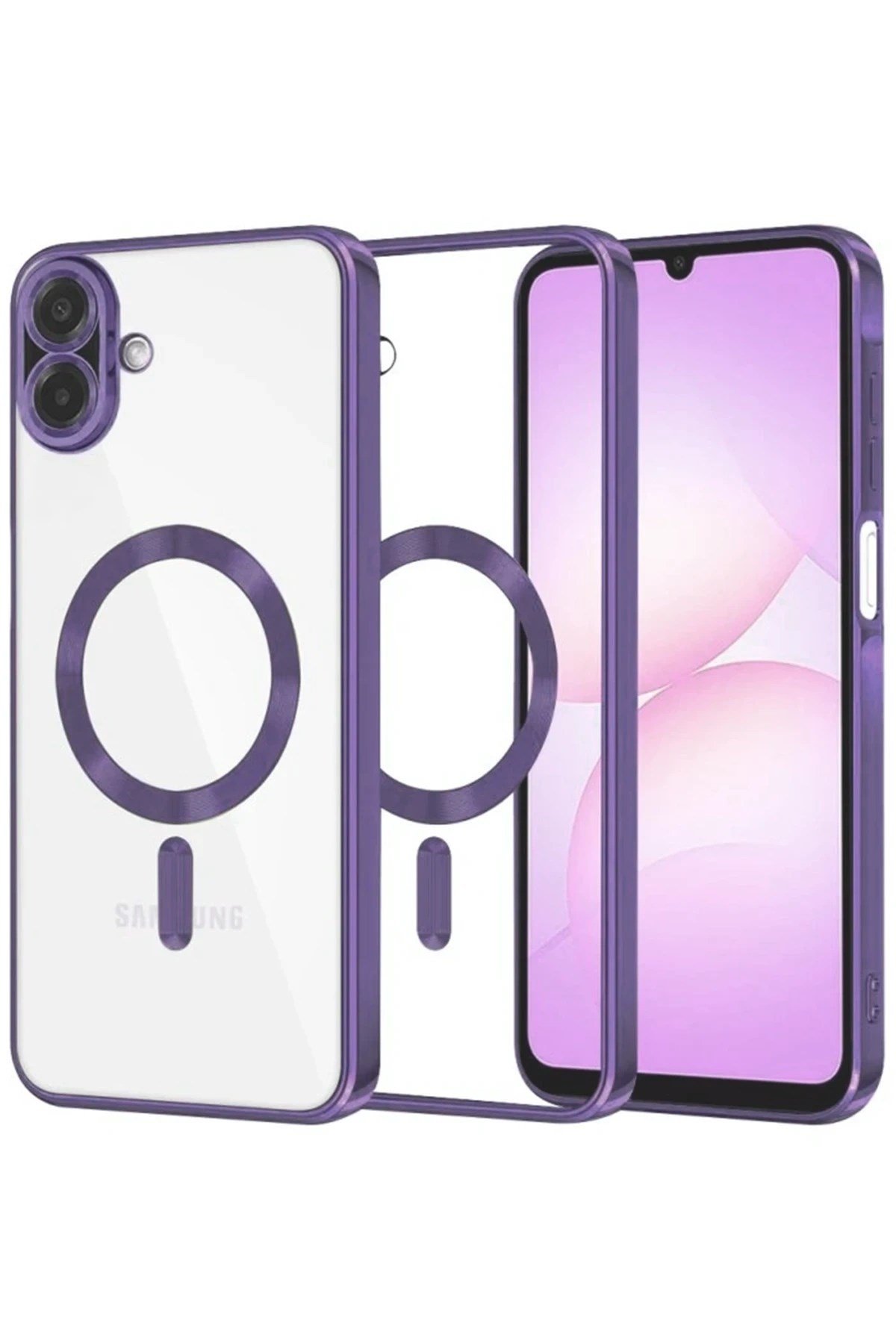 Mey İthalat®  Samsung Galaxy A07 4G Kross Magneticsafe Kapak - Mor