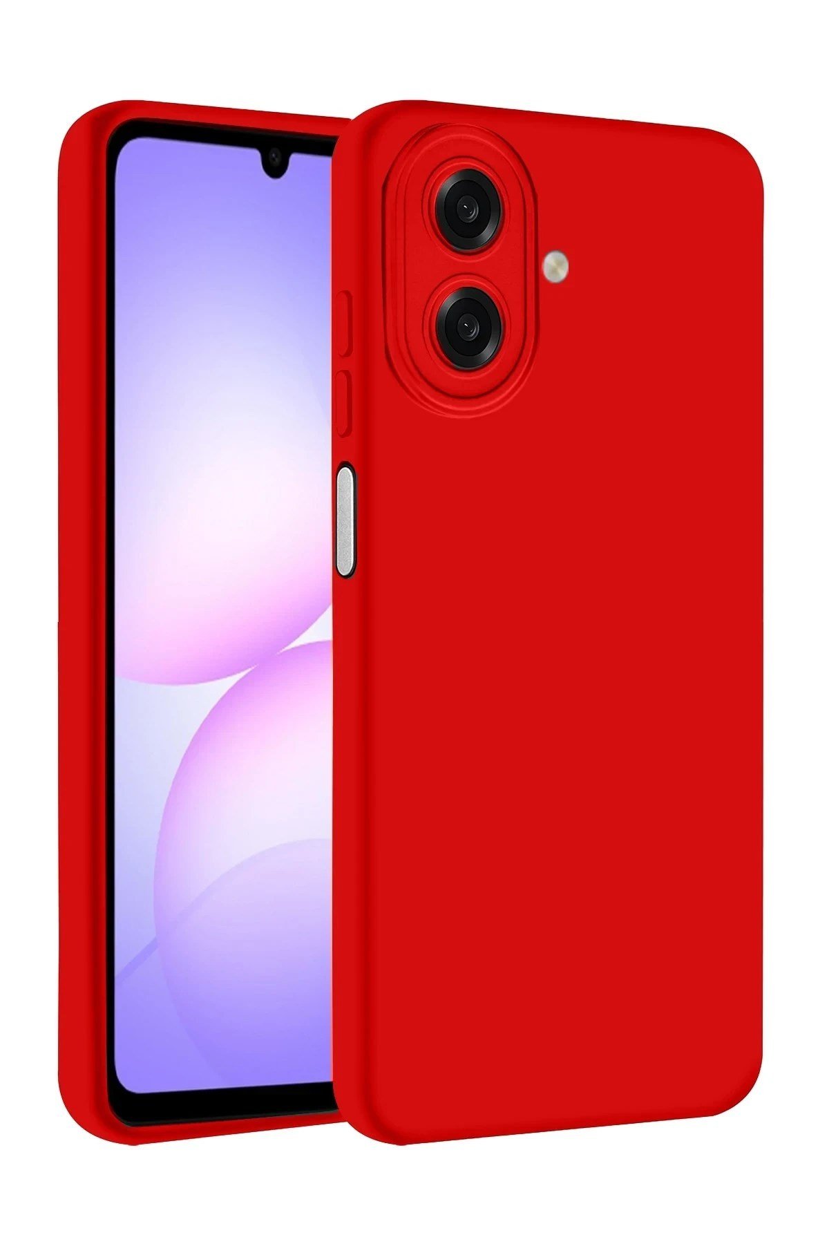 Mey İthalat®  Samsung Galaxy A07 4G Nano içi Kadife Silikon - Kırmızı