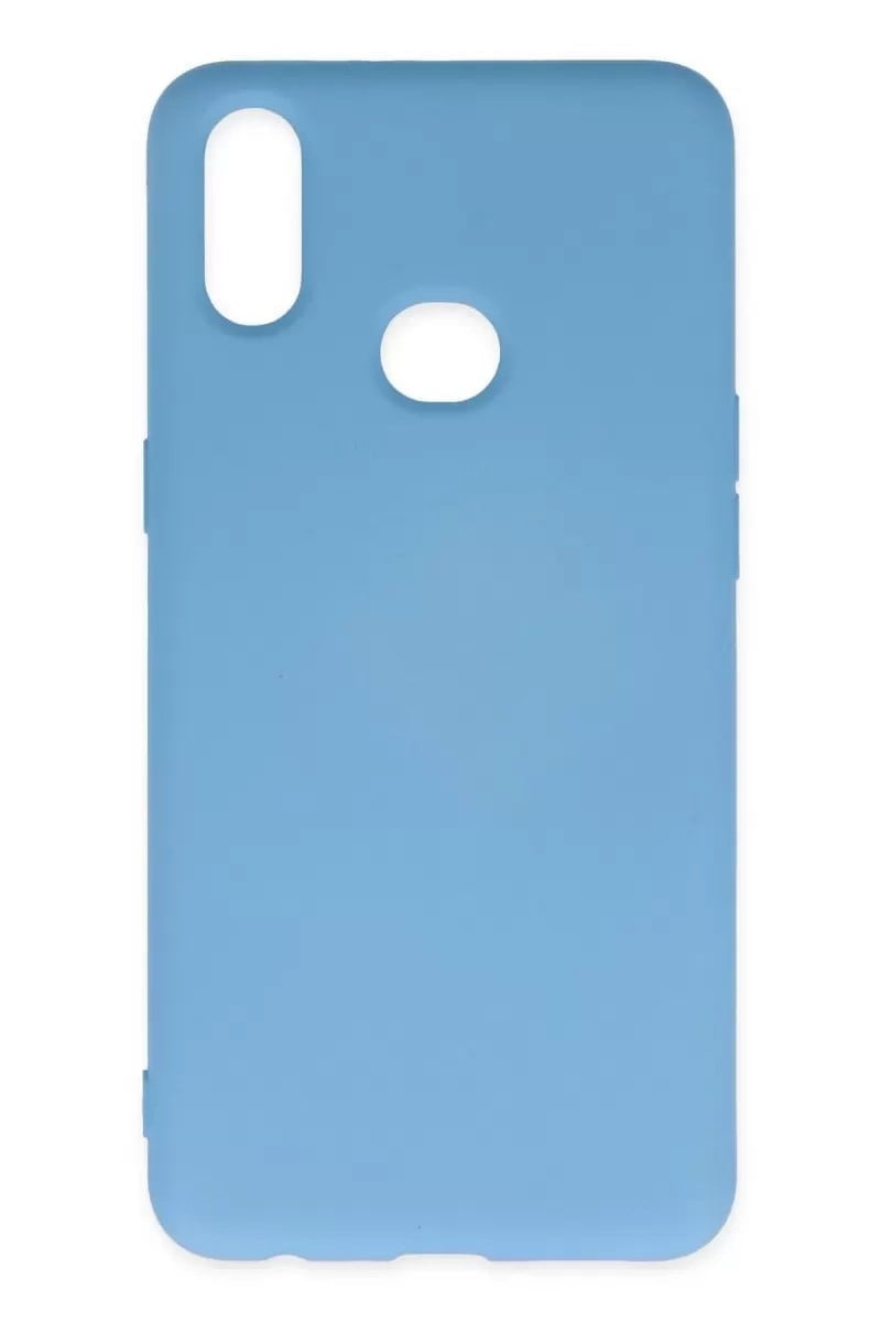 Mey İthalat®  Samsung Galaxy A10S Kılıf Nano içi Kadife Silikon - Mavi
