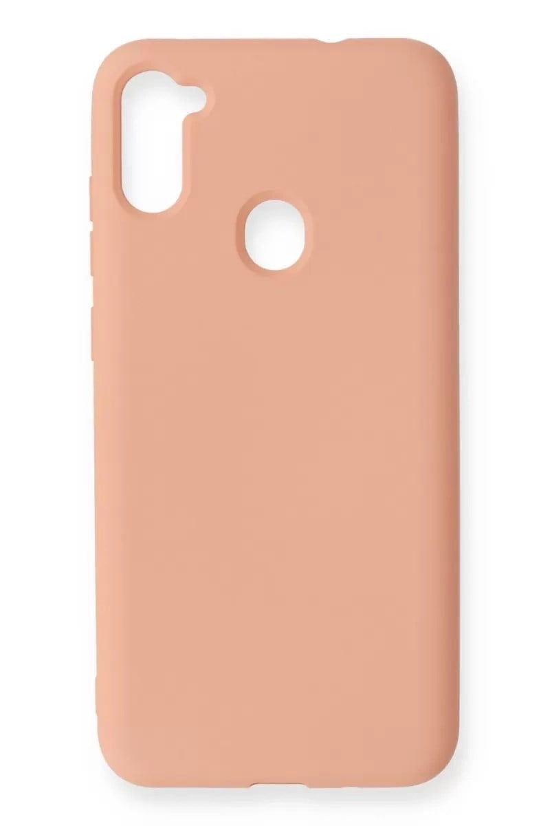 Mey İthalat®  Samsung Galaxy A11 Kılıf Nano içi Kadife Silikon - Pudra