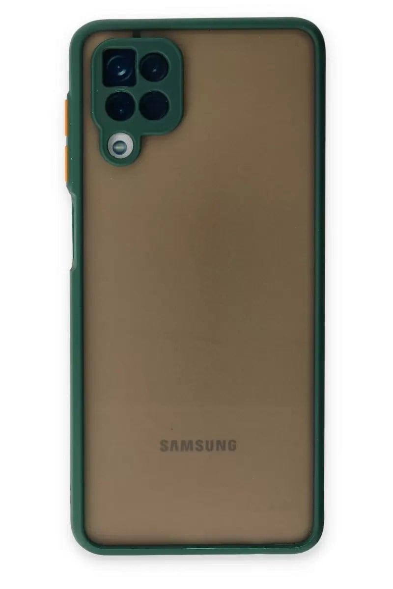Mey İthalat®  Samsung Galaxy A12 Kılıf Montreal Silikon Kapak - Yeşil