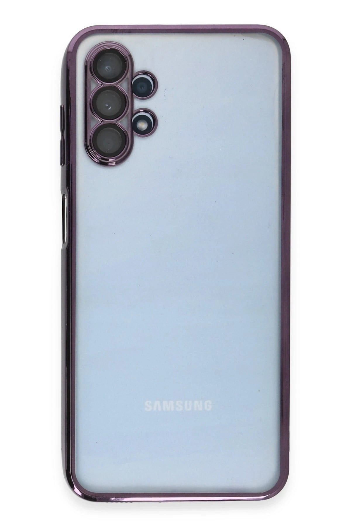 Mey İthalat®  Samsung Galaxy A13 4G Kılıf  Lensli Silikon - Mor