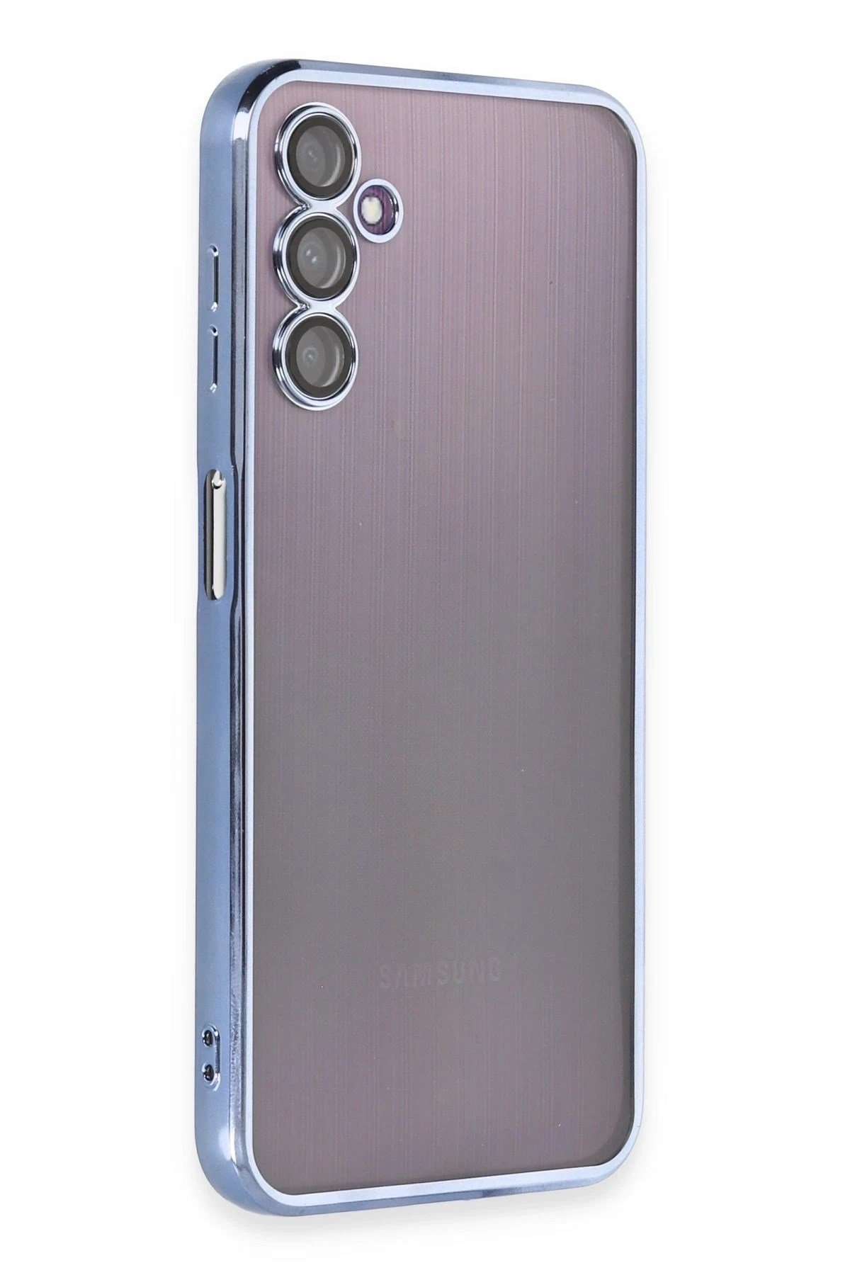 Mey İthalat®  Samsung Galaxy A14 4G Kılıf  Lensli Silikon - Açık Mavi