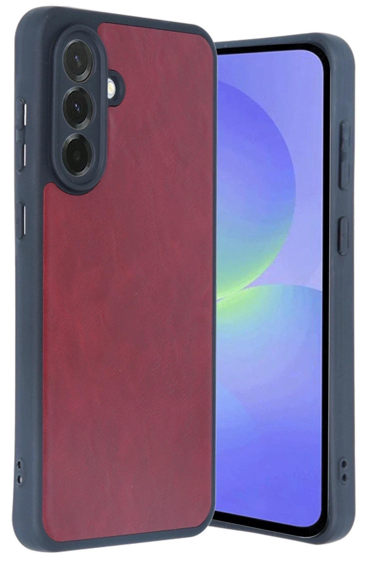 Mey İthalat®  Samsung Galaxy A15 4G Kılıf Aras Deri Kapak - Bordo