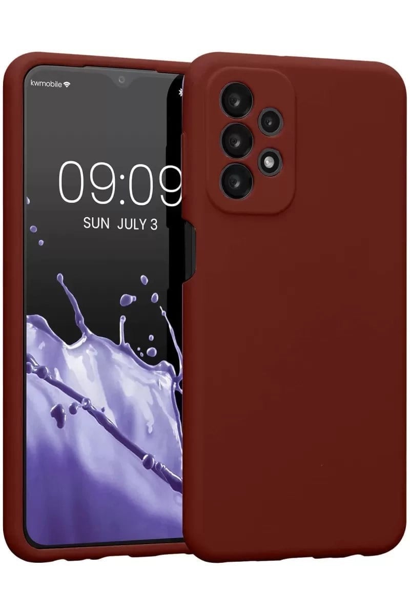 Mey İthalat®  Samsung Galaxy A23 4G Kılıf First Silikon - Bordo