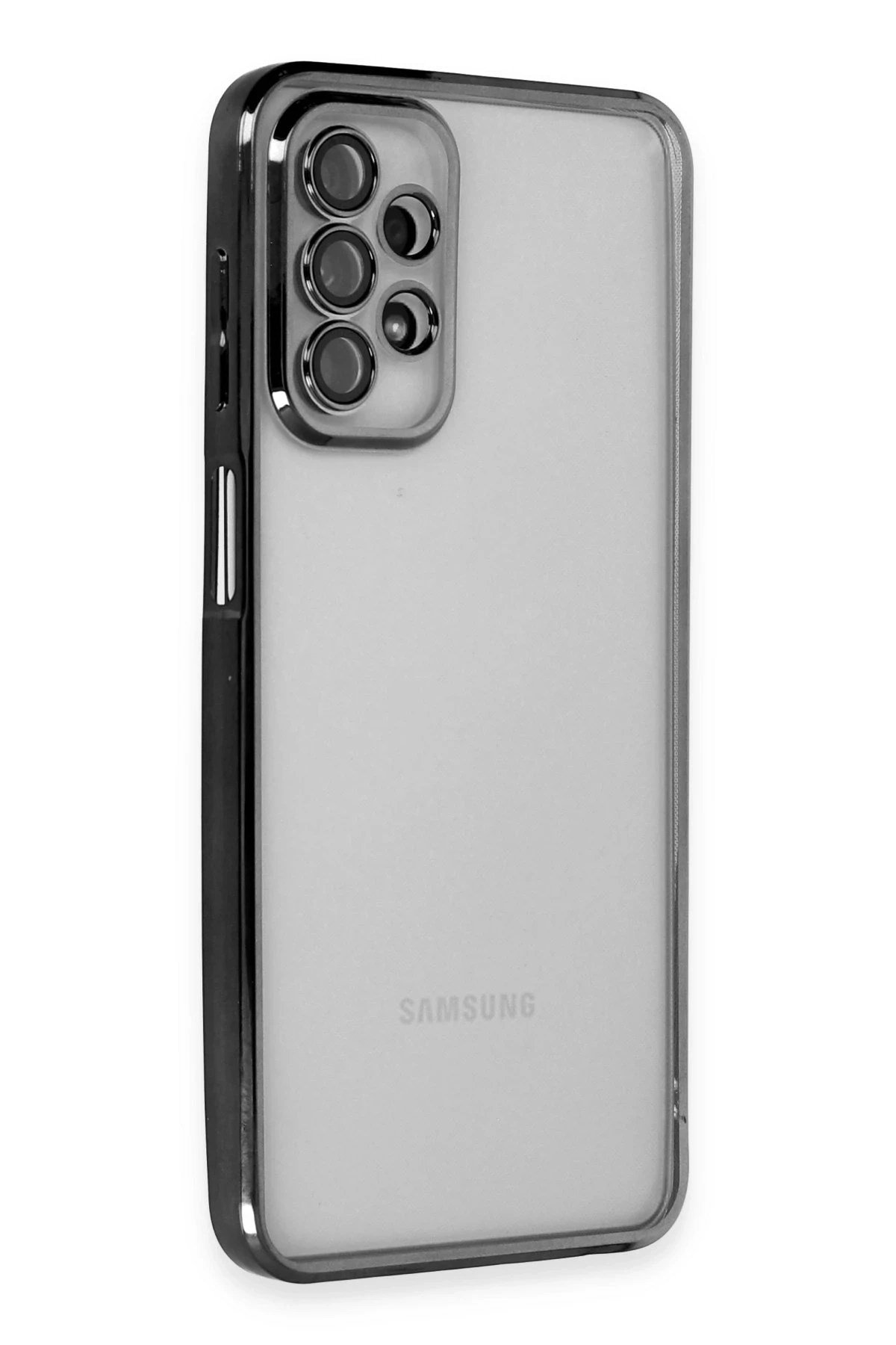 Mey İthalat®  Samsung Galaxy A23 4G Kılıf  Lensli Silikon - Siyah