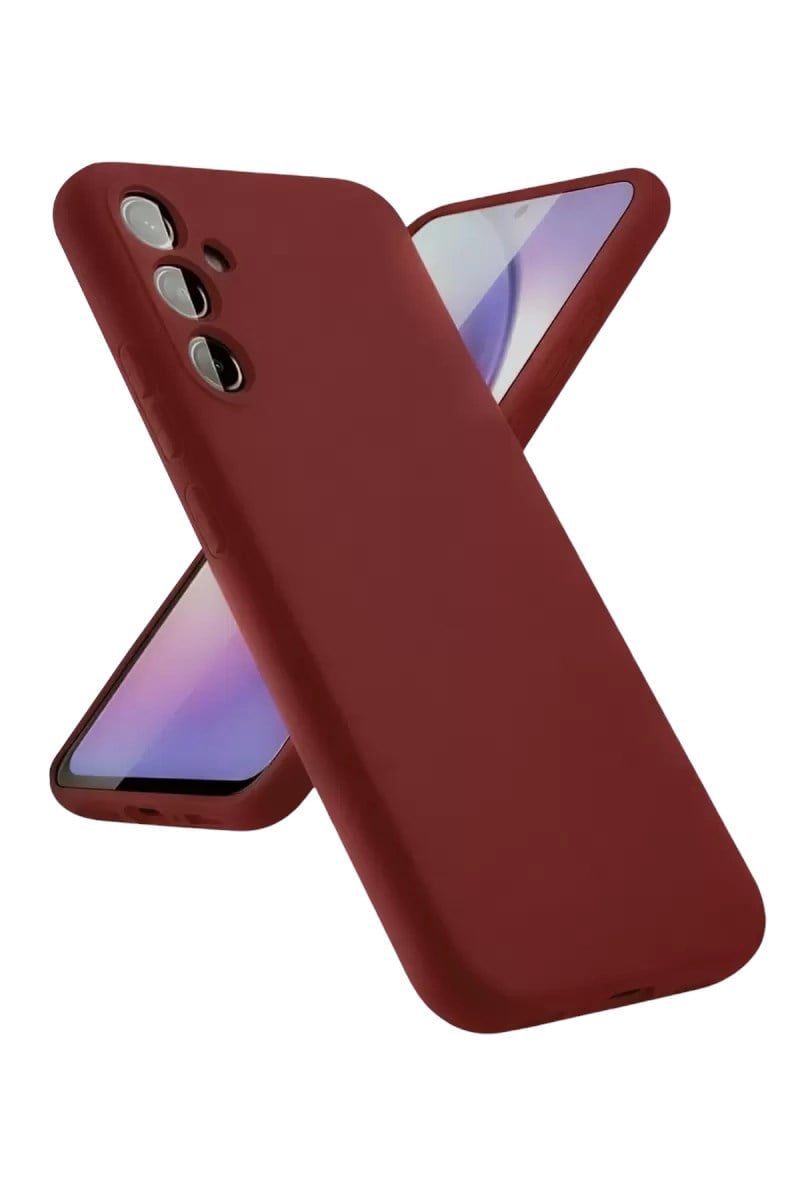 Mey İthalat®  Samsung Galaxy A24 4G Kılıf First Silikon - Bordo