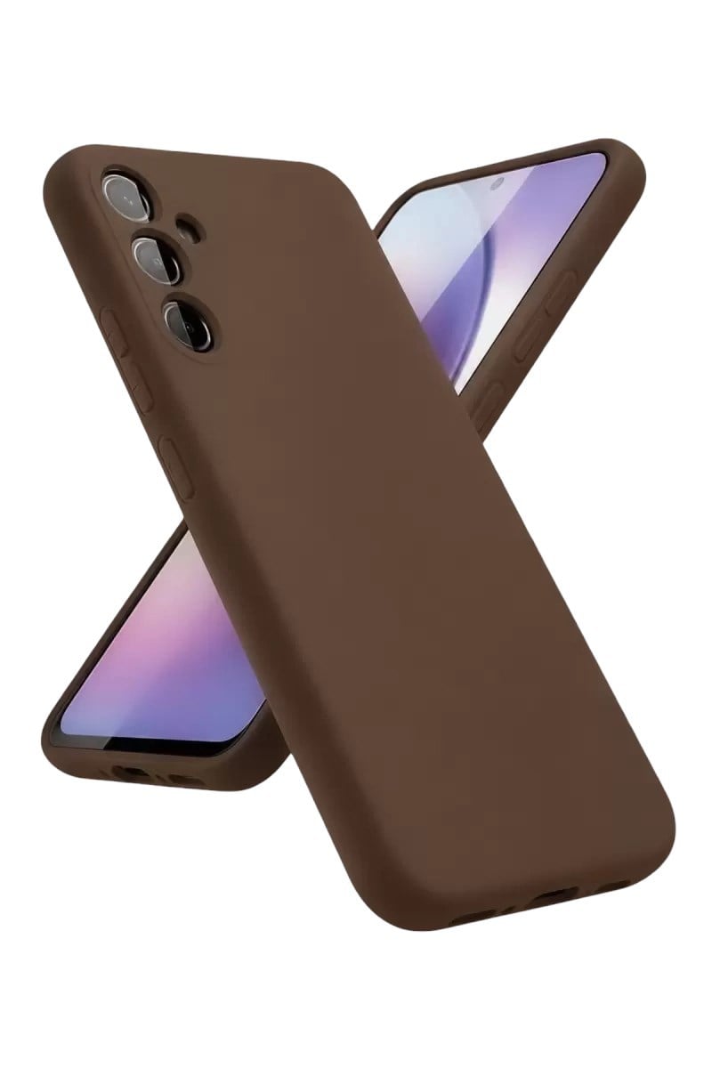 Mey İthalat®  Samsung Galaxy A24 4G Kılıf First Silikon - Kahverengi