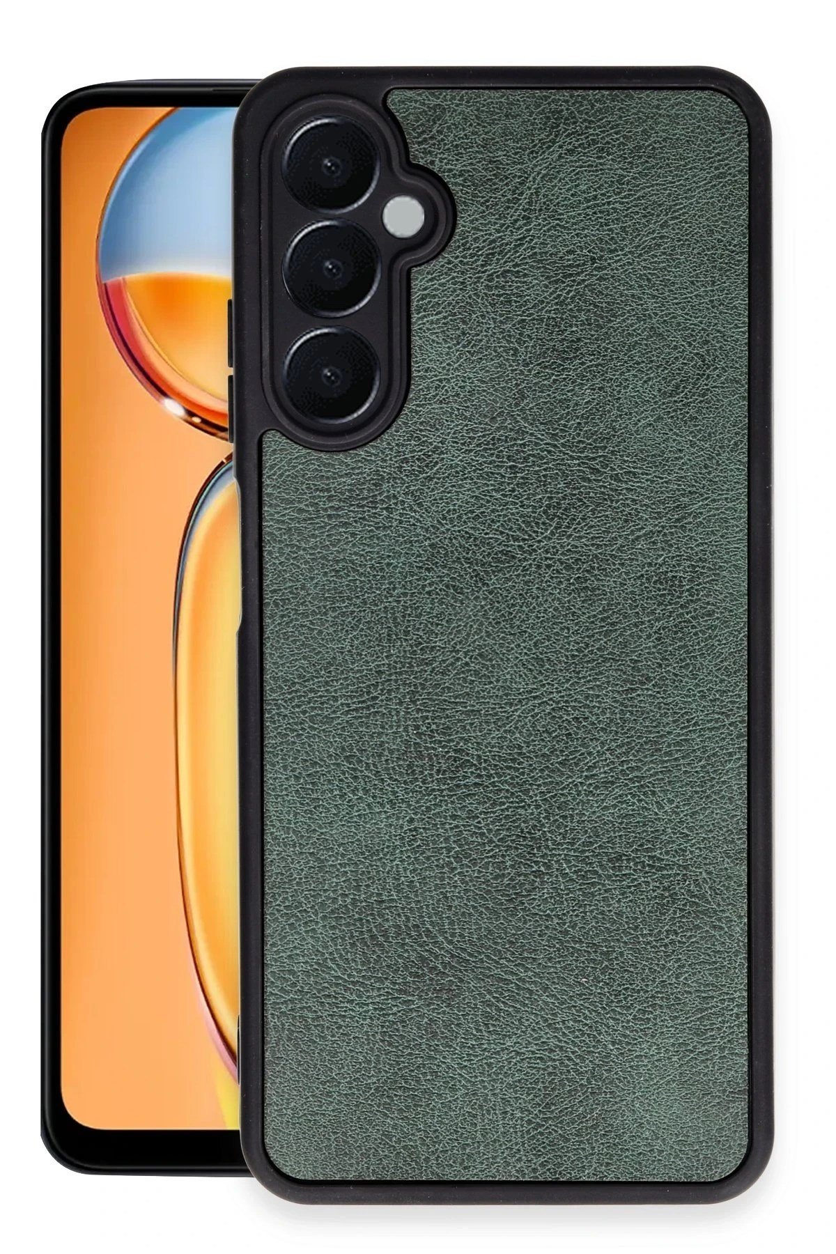 Mey İthalat®  Samsung Galaxy A25 5G Kılıf Aras Deri Kapak - Koyu Yeşil