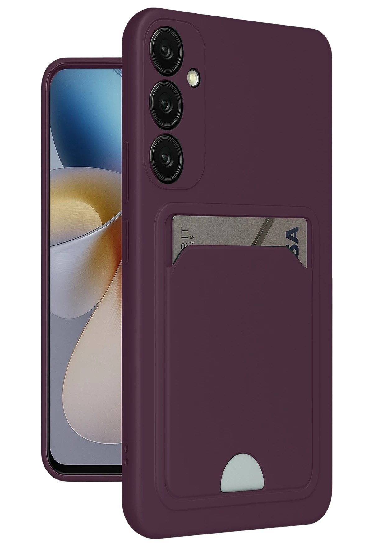 Mey İthalat®  Samsung Galaxy A26 Kılıf Kelvin Kartvizitli Silikon - Derin Mor