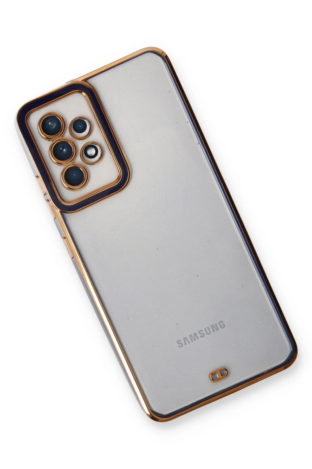 Mey İthalat®  Samsung Galaxy A33 5G Kılıf Liva Lens Silikon - Mavi