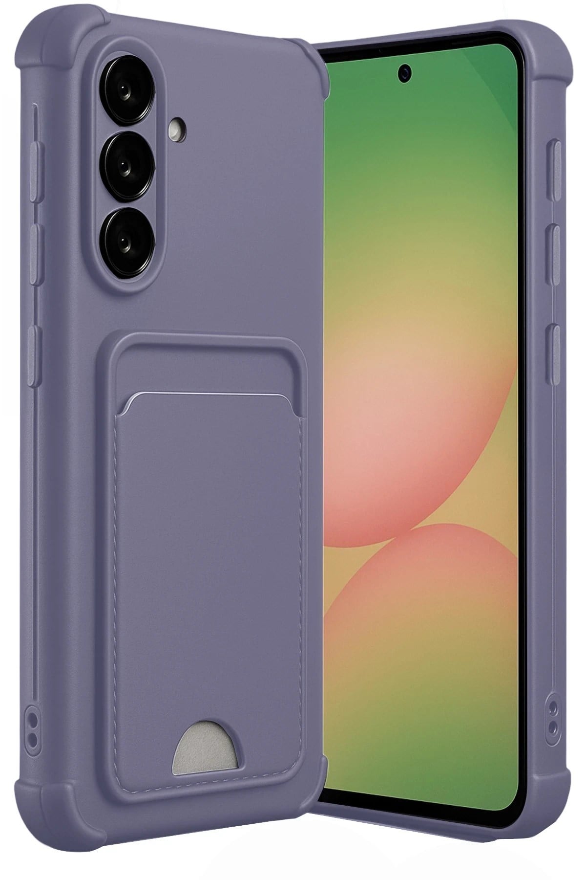 Mey İthalat®  Samsung Galaxy A36 Kılıf Kelvin Kartvizitli Silikon - Lila
