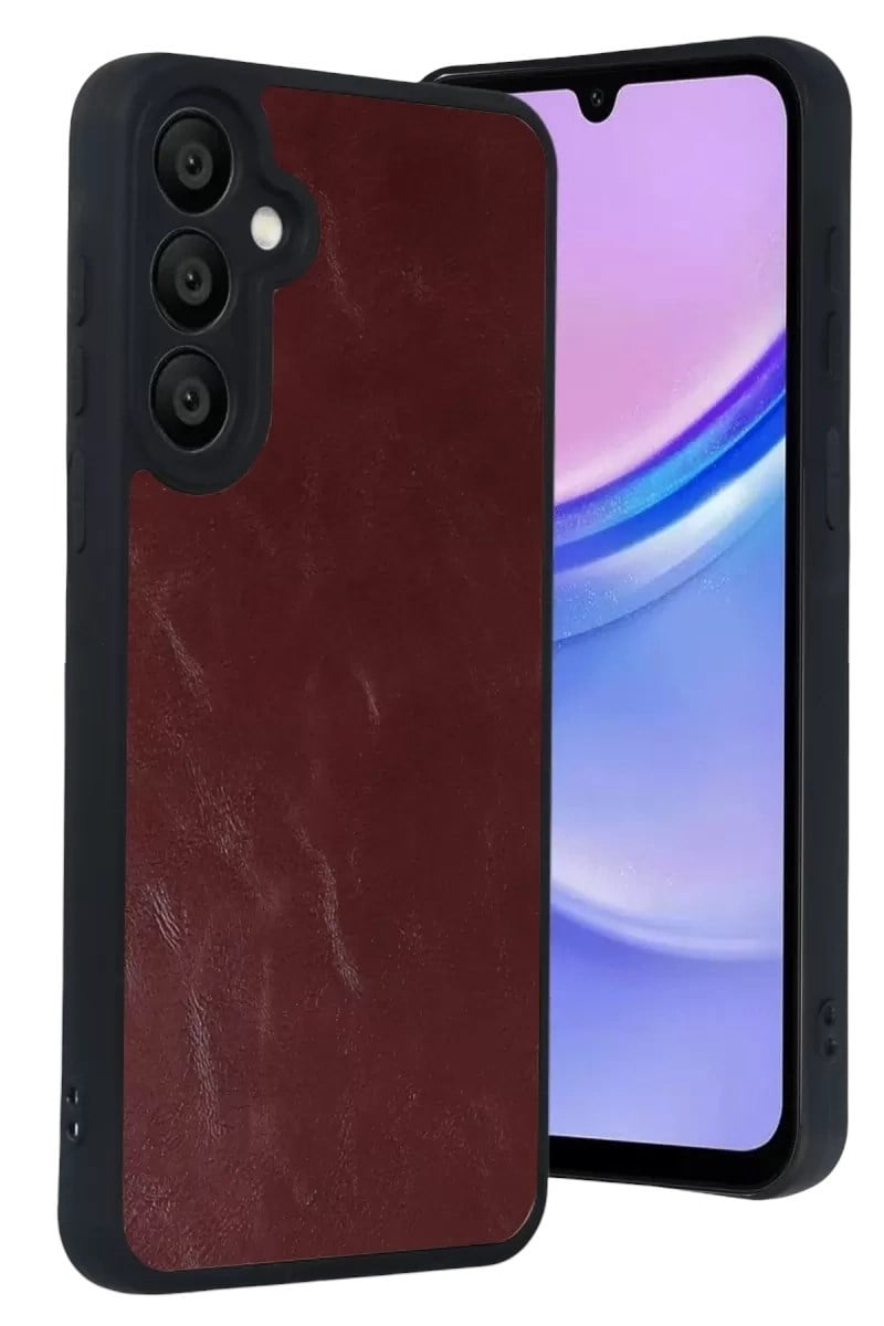 Mey İthalat®  Samsung Galaxy A37 5G Aras Deri Kapak - Bordo