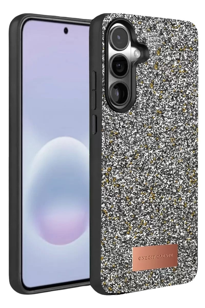 Mey İthalat®  Samsung Galaxy A37 5G Bright Simli Kapak - Gold