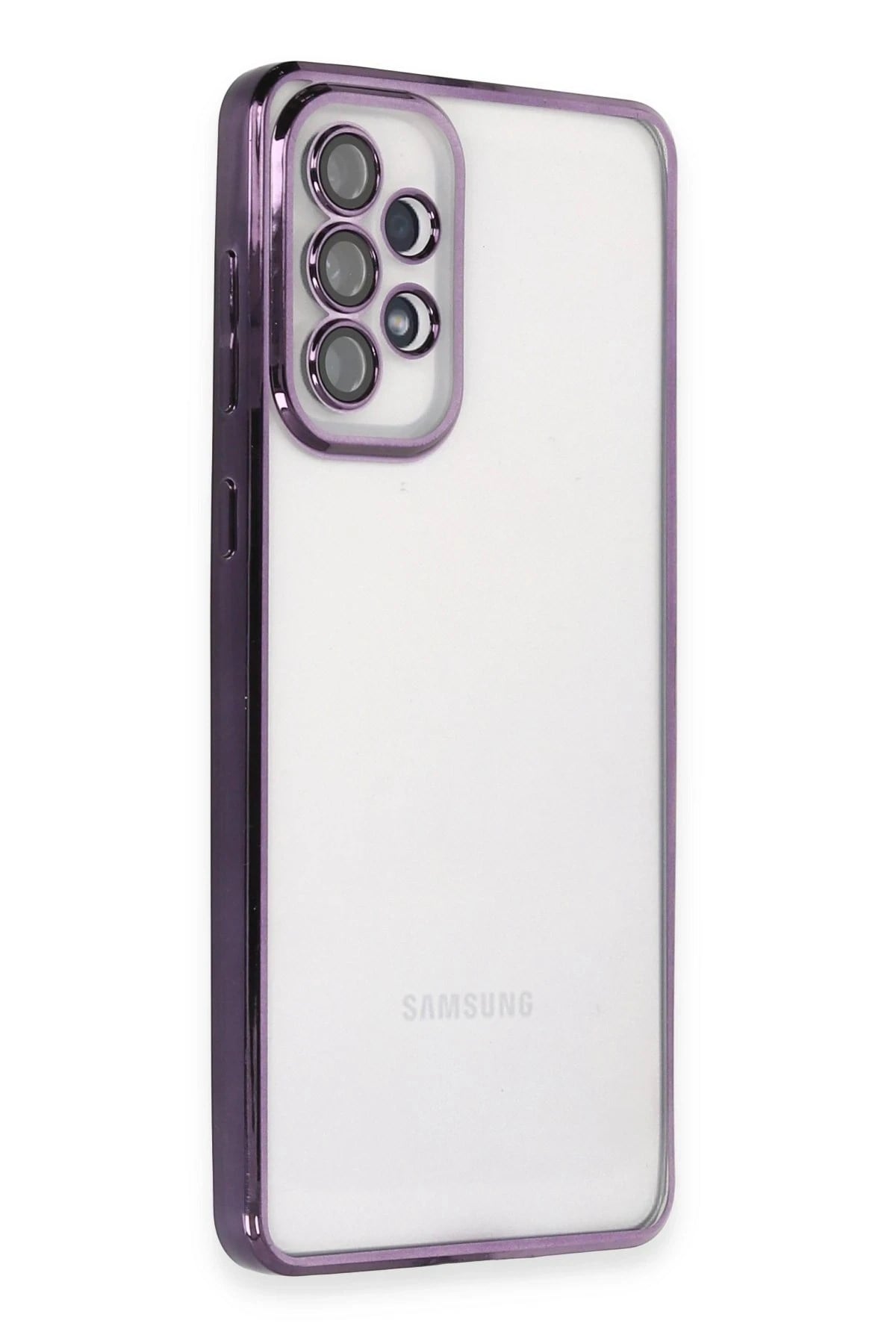 Mey İthalat®  Samsung Galaxy A53 5G Kılıf  Lensli Silikon - Mor