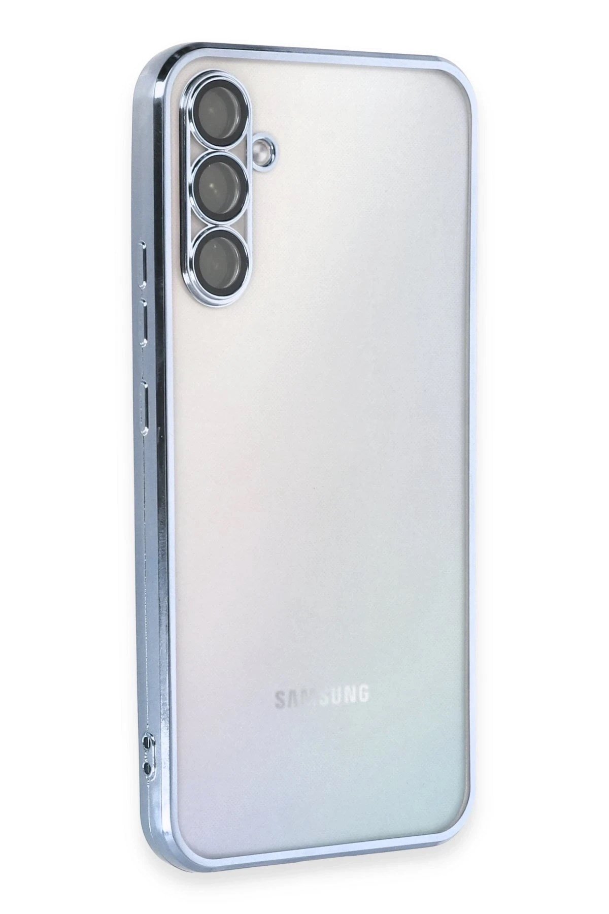 Mey İthalat®  Samsung Galaxy A54 5G Kılıf  Lensli Silikon - Açık Mavi