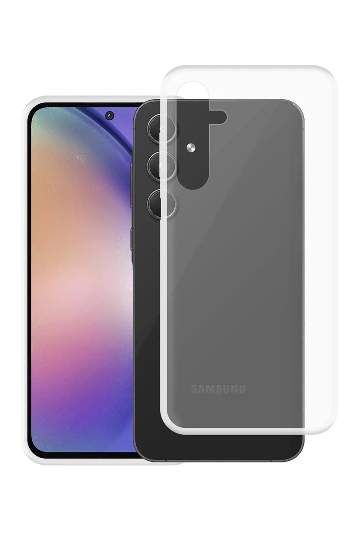 Mey İthalat®  Samsung Galaxy A55 5G Kılıf Lüx Şeffaf Silikon