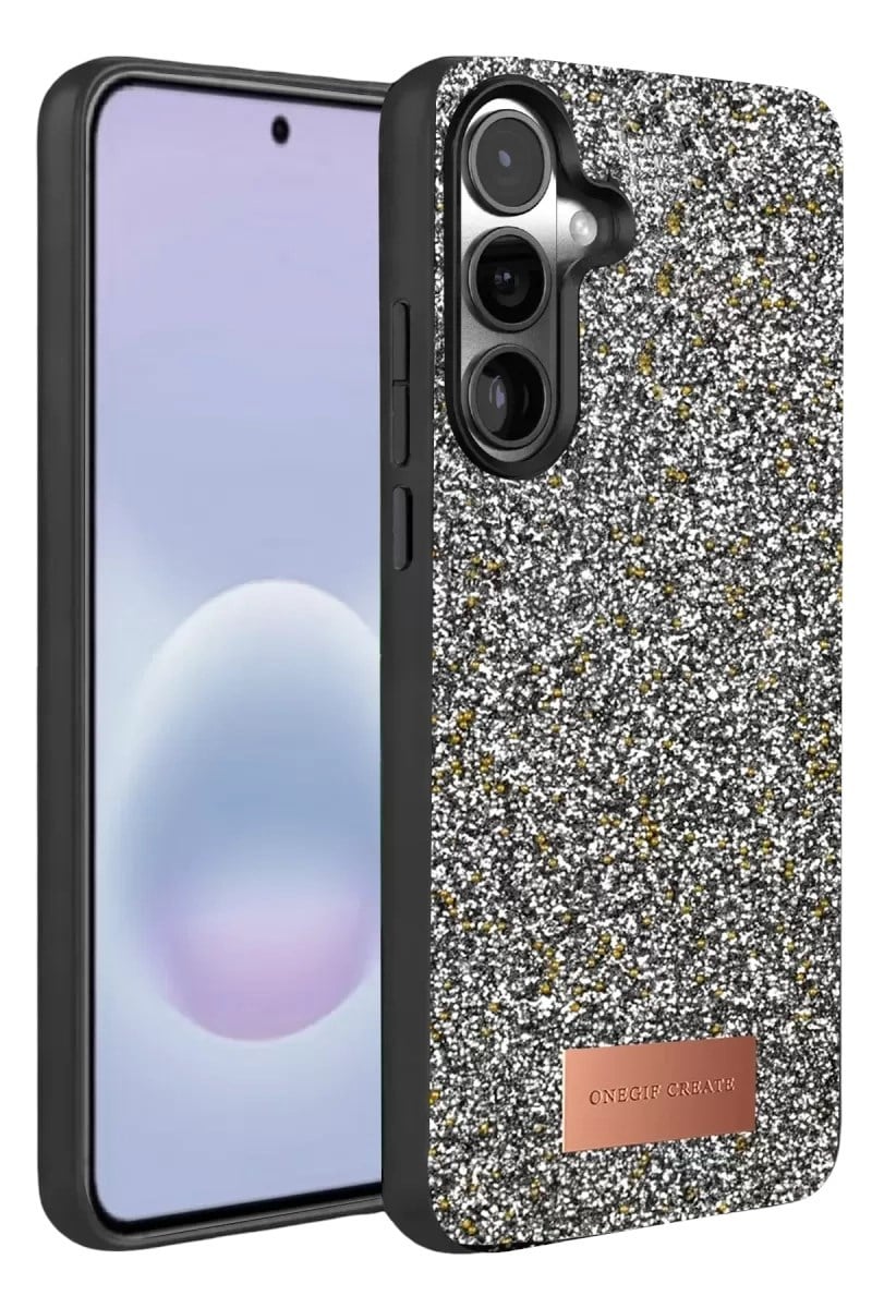 Mey İthalat®  Samsung Galaxy A57 5G Bright Simli Kapak - Gold