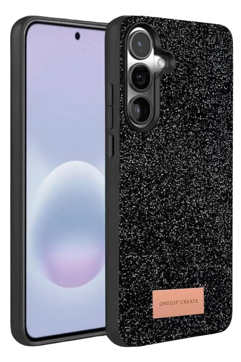 Mey İthalat®  Samsung Galaxy A57 5G Bright Simli Kapak - Siyah