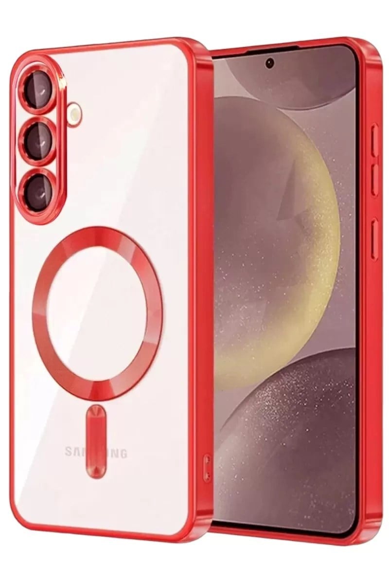 Mey İthalat®  Samsung Galaxy A57 5G Kross Magneticsafe Kapak - Kırmızı