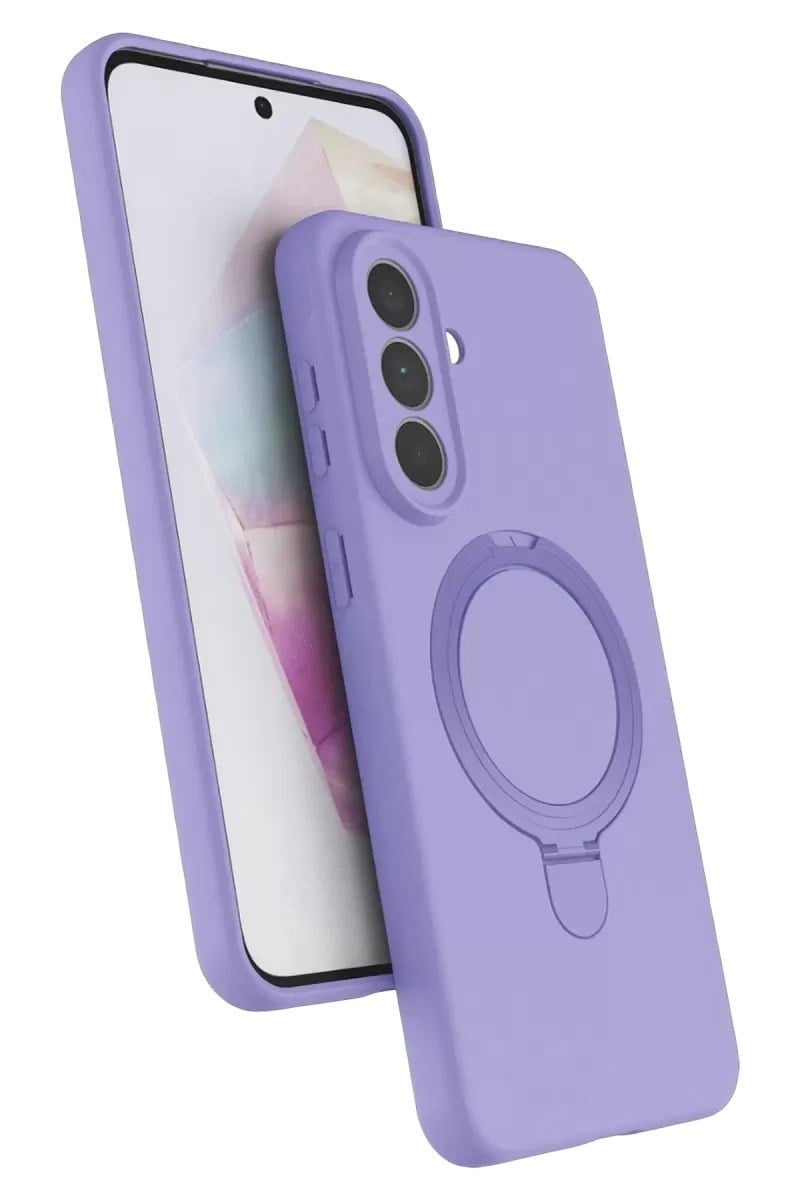 Mey İthalat®  Samsung Galaxy A57 5G Regal Magsafe Standlı Kapak - Lila