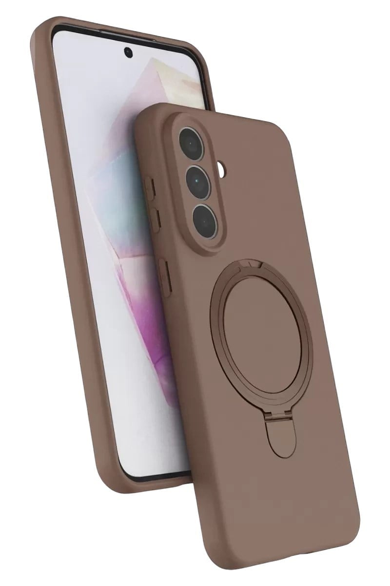 Mey İthalat®  Samsung Galaxy A57 5G Regal Magsafe Standlı Kapak - Çöl Titanyum